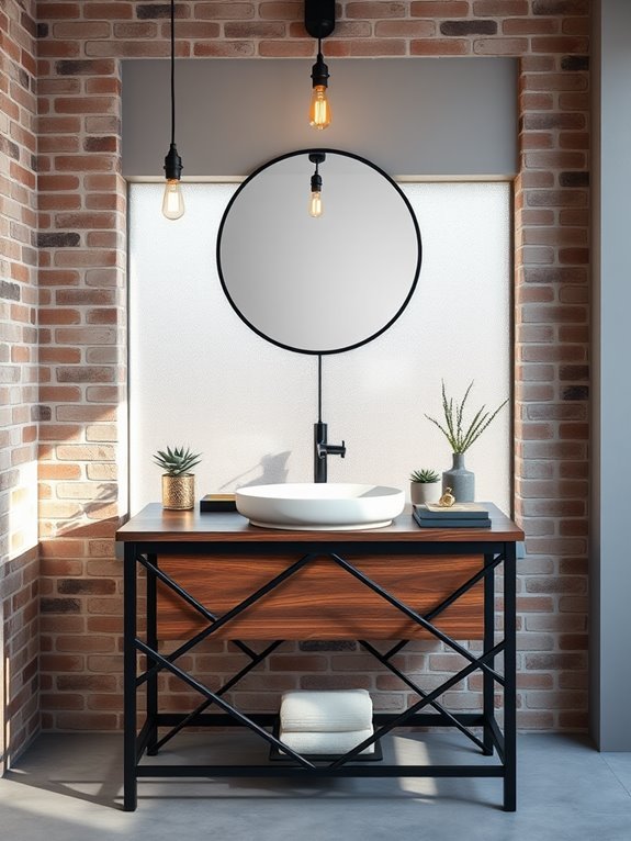 stylish industrial makeup station