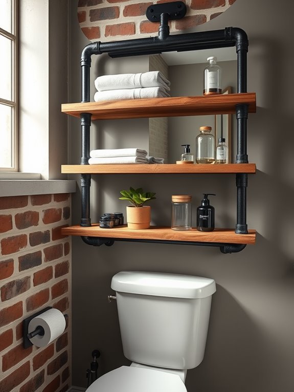 stylish industrial shelving solution