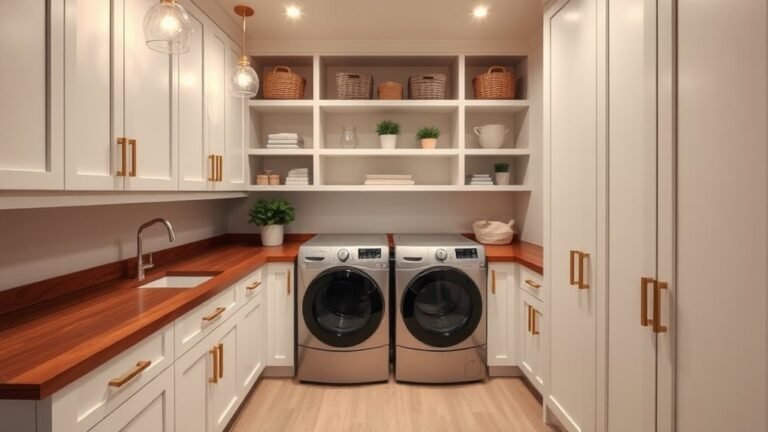 stylish laundry room storage