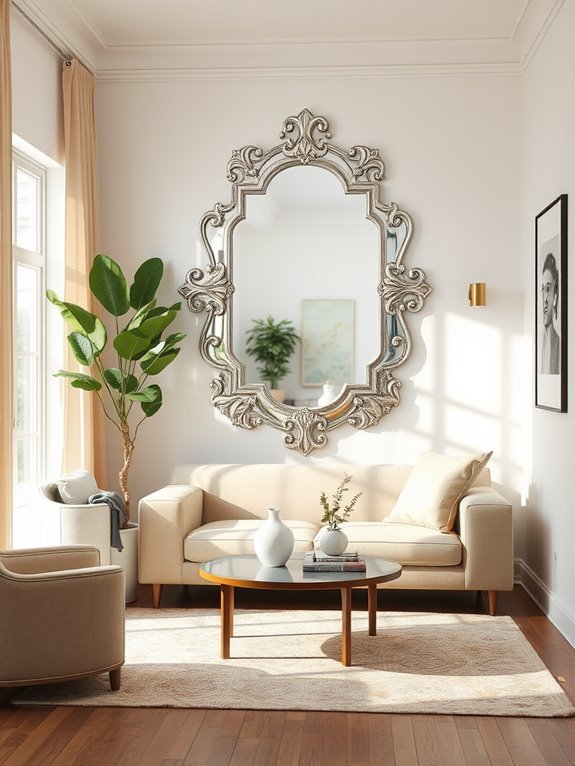 stylish reflective wall accents