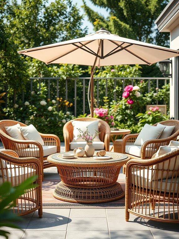 stylish woven outdoor seating