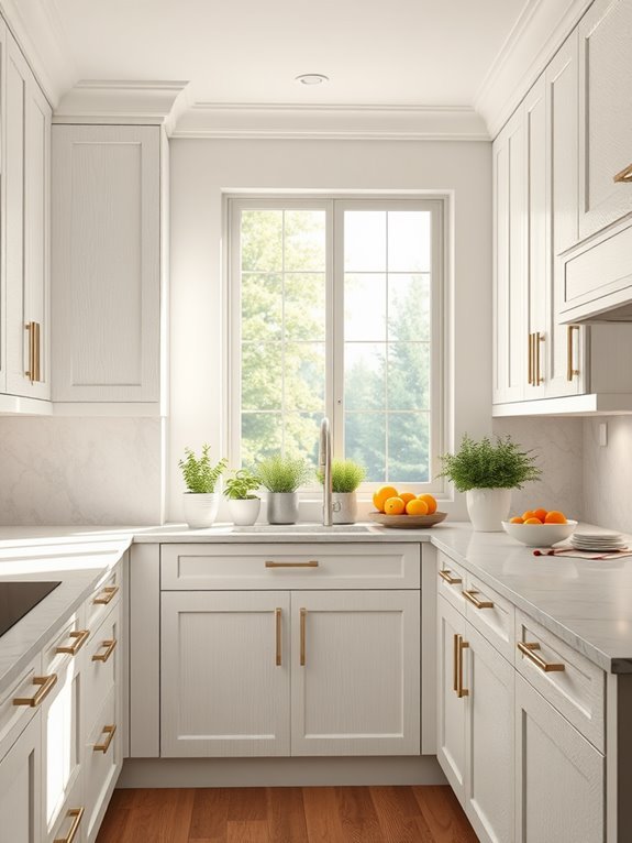 textured white cabinet design