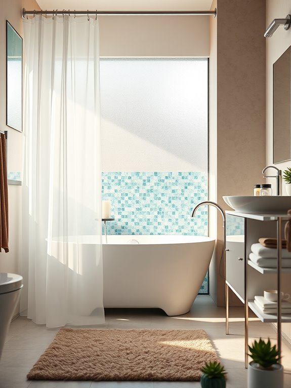 transparent bathroom privacy solution