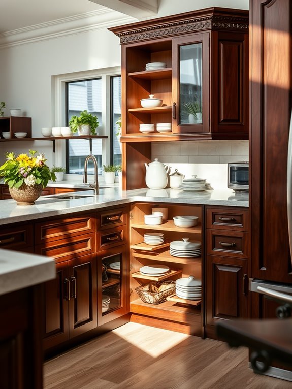 unique diagonal corner cabinets