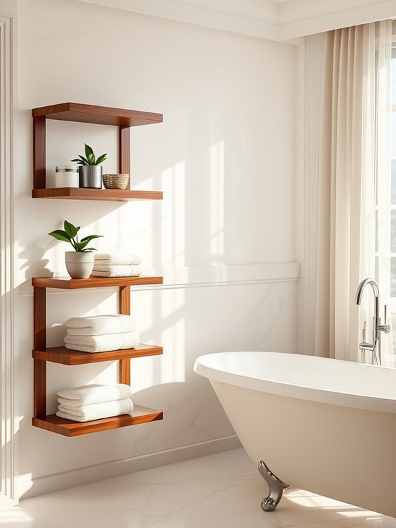 utilize corner shelves effectively