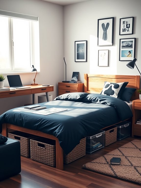 utilize space beneath bed