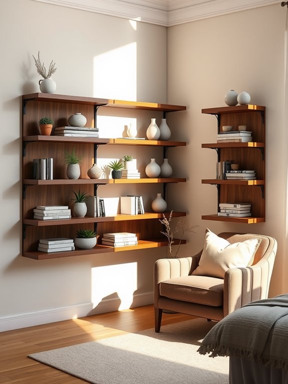 vertical corner shelf storage