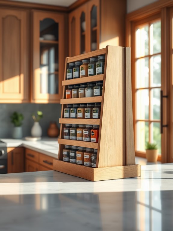 vertical spice rack organization