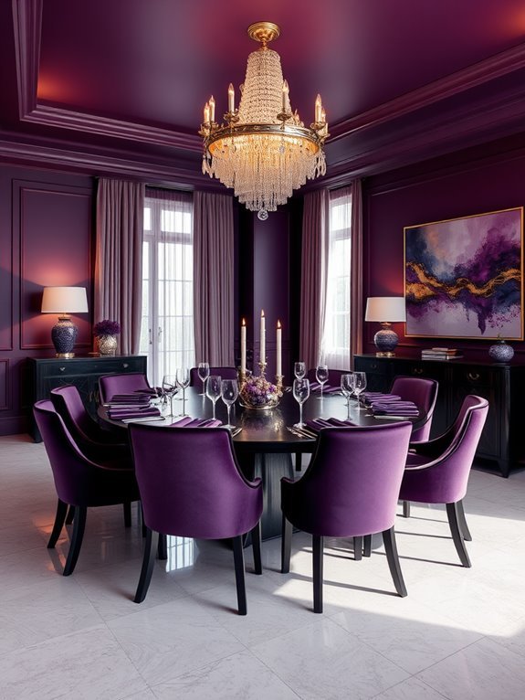 vibrant shades of purple