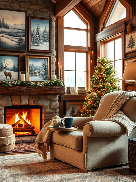 warm inviting cabin scenes