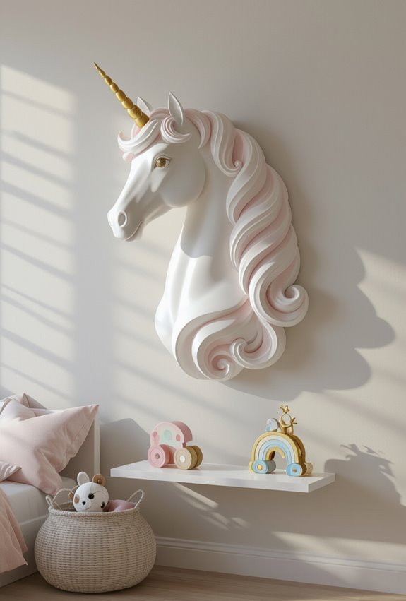 3d papier m ch unicorn sculptures