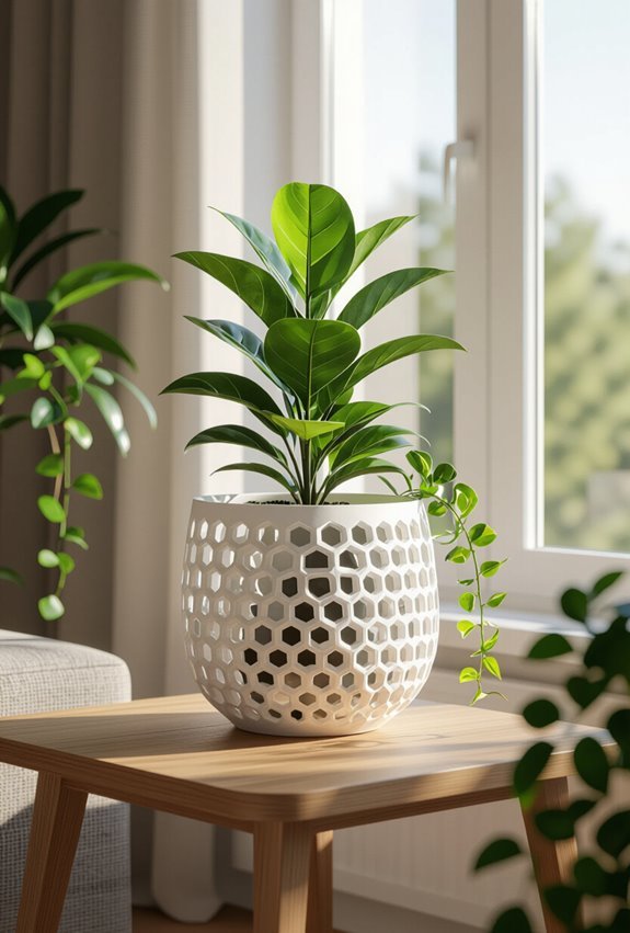 3d textured modular greenery planters
