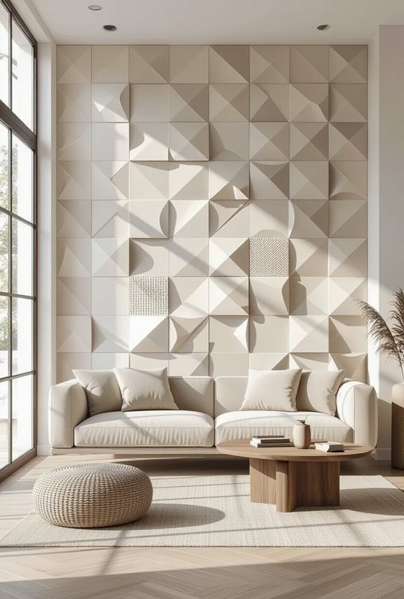 3d tiles sculptural accent walls