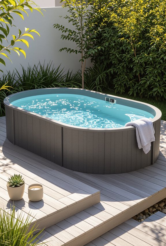 above ground pool maximizes space