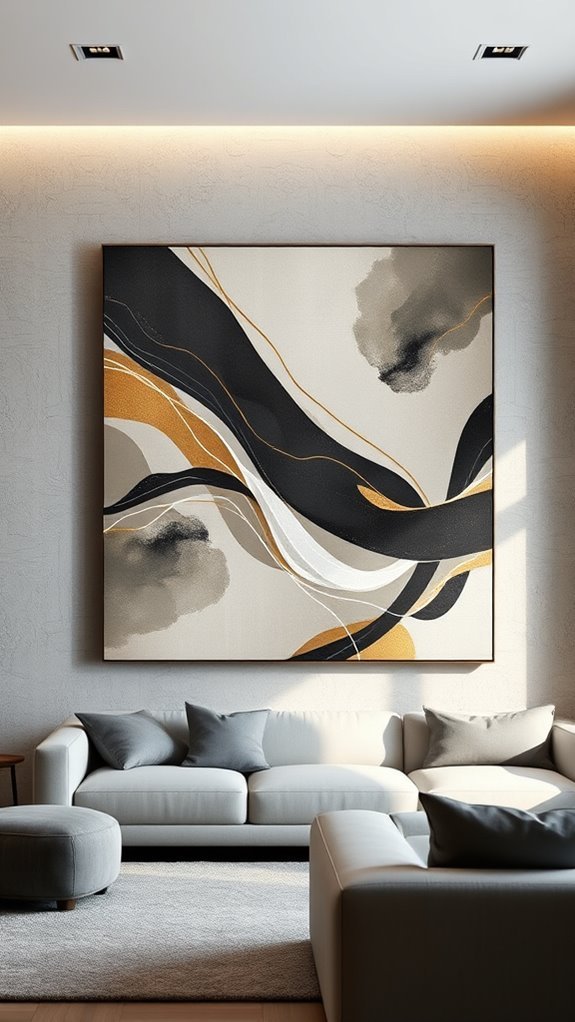 abstract art enhances spaces
