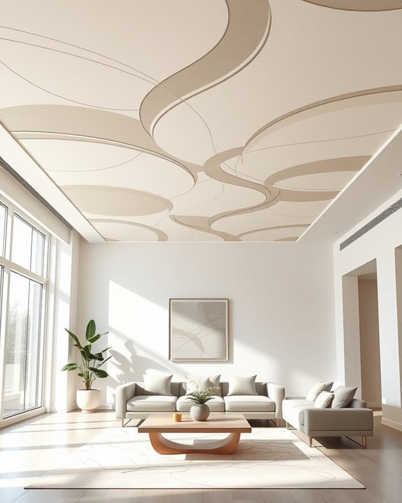 abstract ceilings enhance spaces