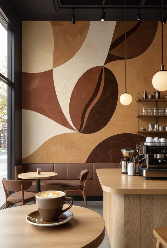 abstract coffee bean designs