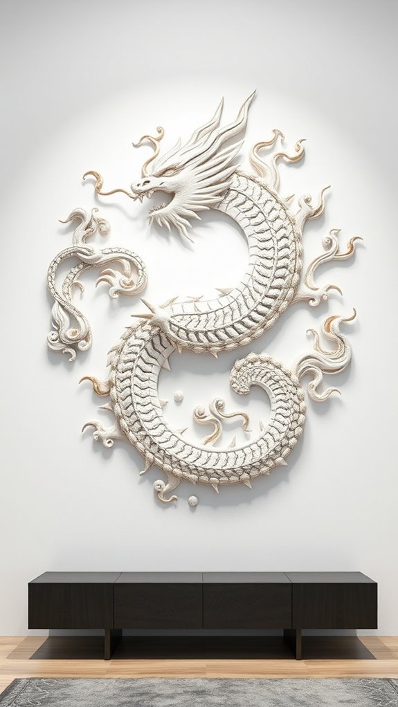abstract dragon wall art