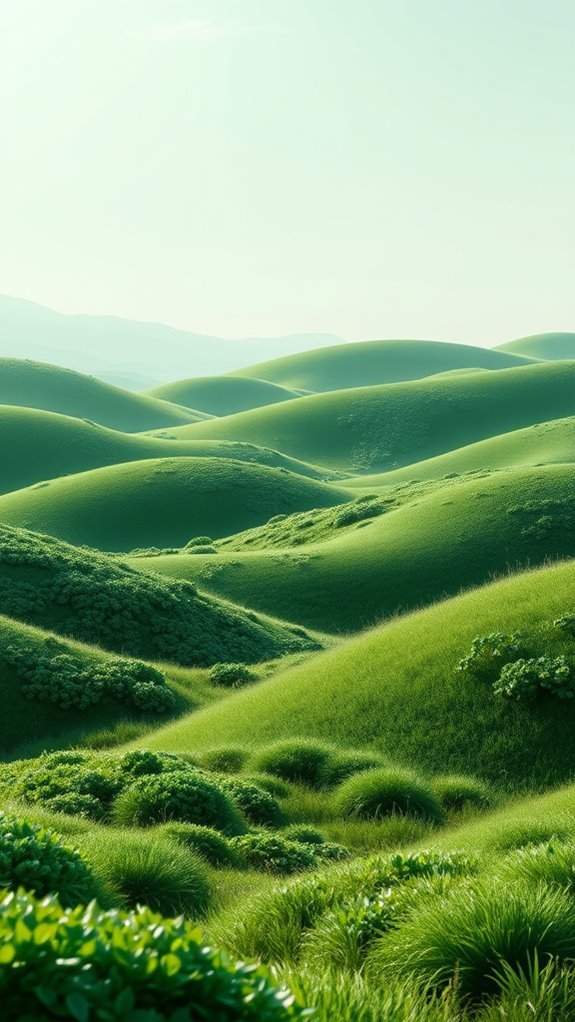 abstract green landscape art