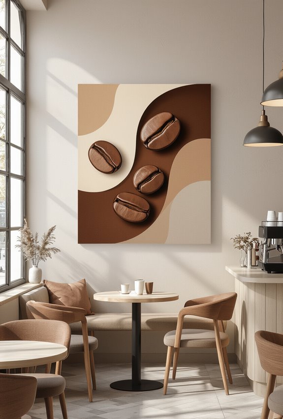 abstract minimalist coffee beanscape