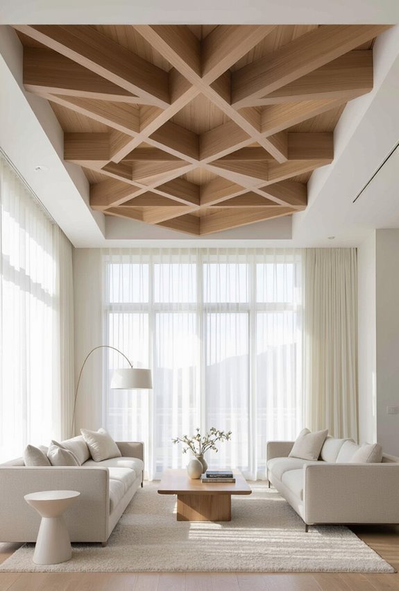 accent ceiling draws eye upward