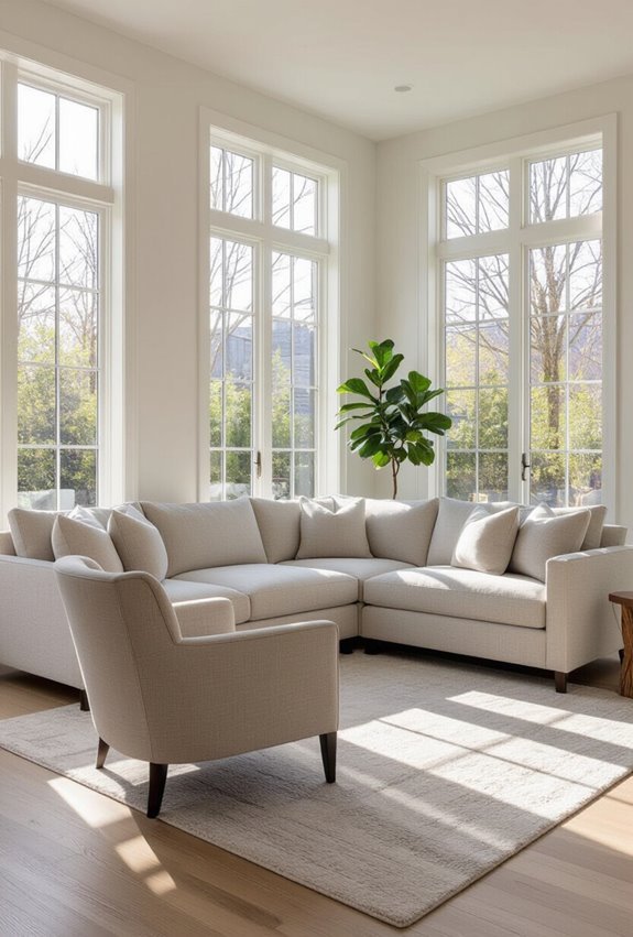 accent chairs enhance l shaped seating