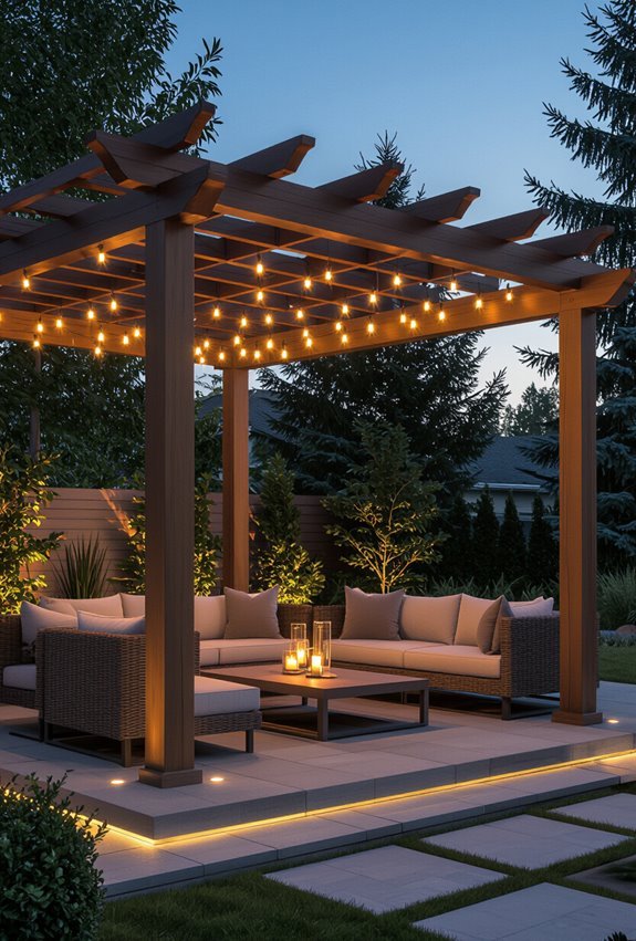 accent lighting for pergola