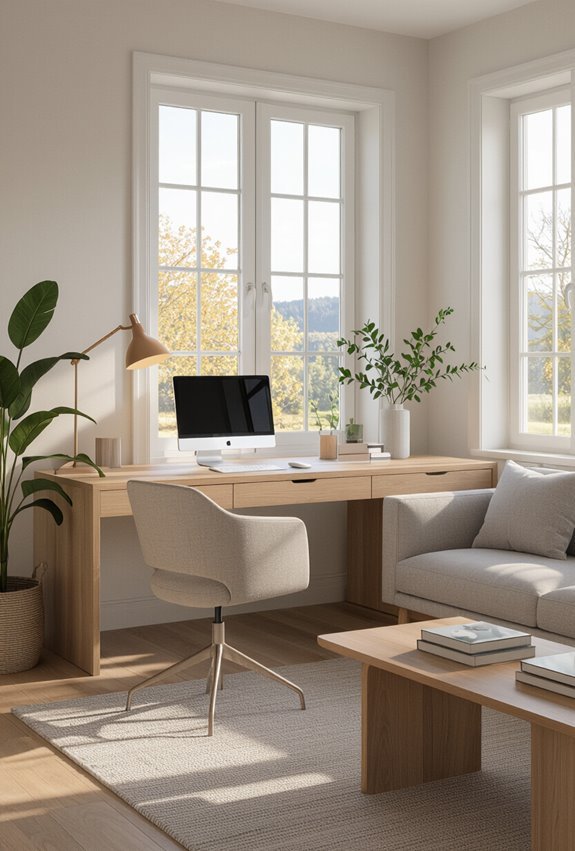 accent matched cohesive living office