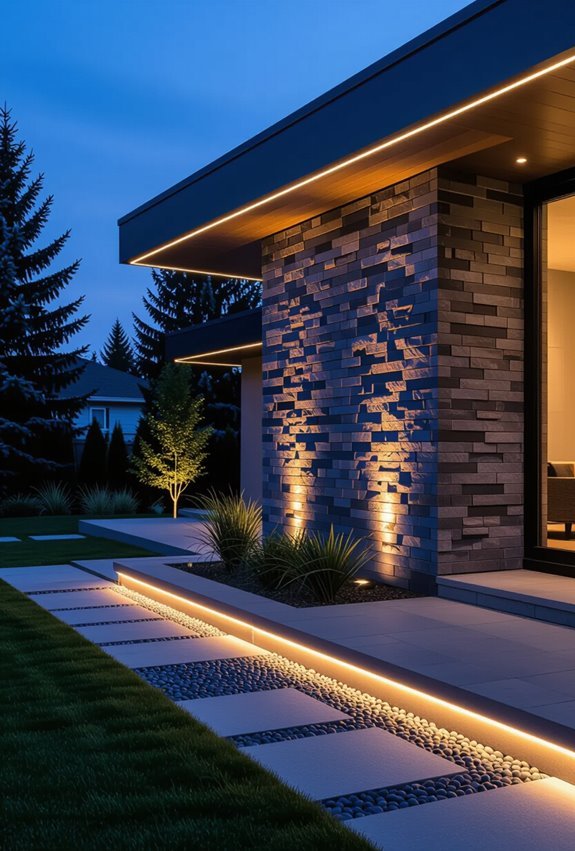 accentuate architectural features with light