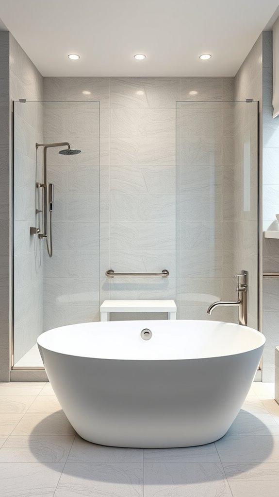 accessible bathtub shower features