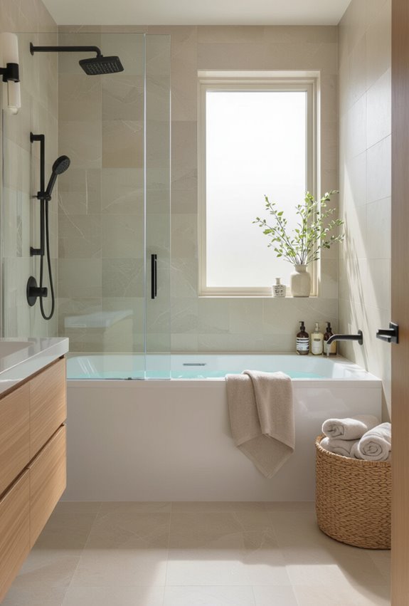 accessible soaking tub shower combo