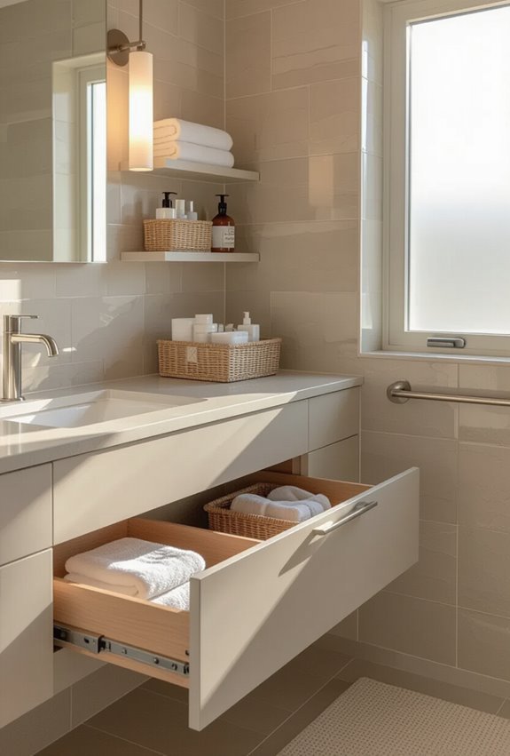 accessible storage within reach