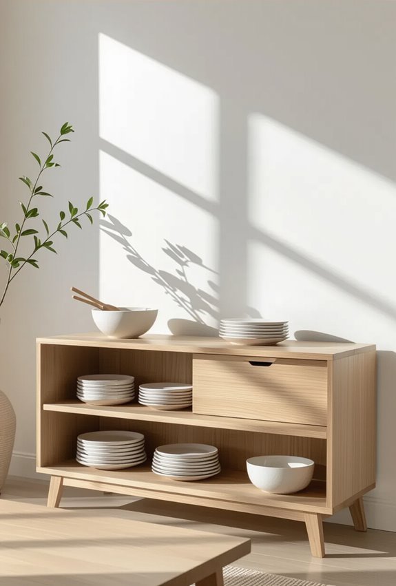 accessible styled open shelving