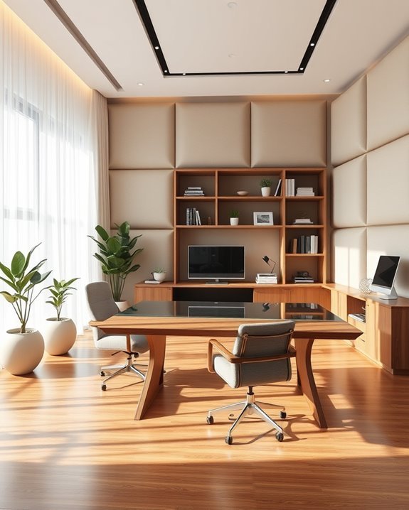 acoustic paneling enhances privacy