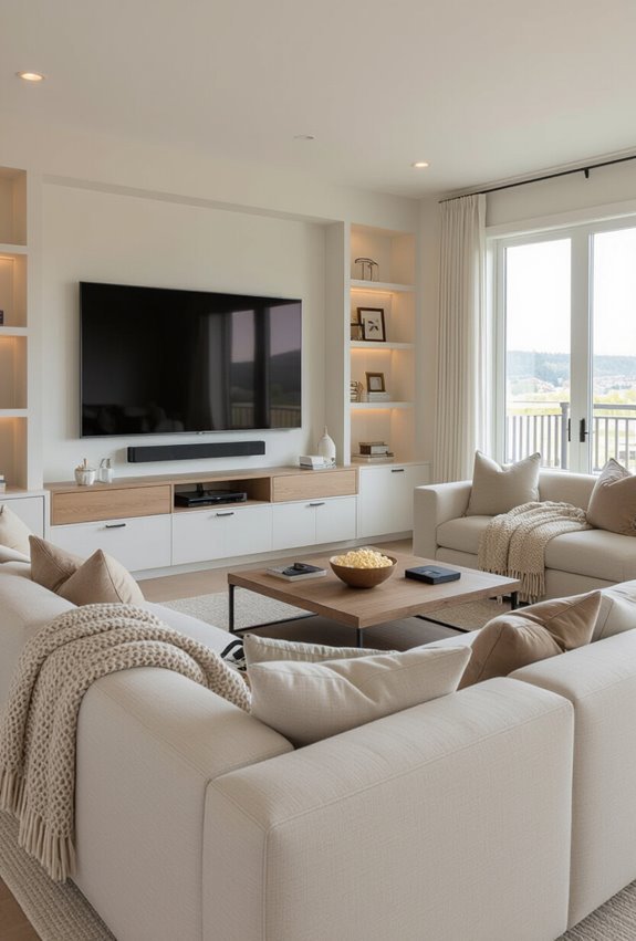 adaptable projector centered family theater