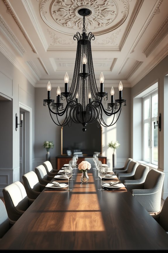adjustable black chandelier elegance