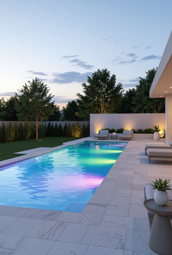 adjustable colored pool lighting