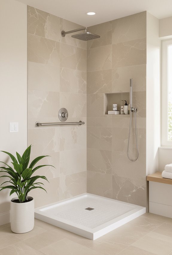 adjustable grab bars low thresholds