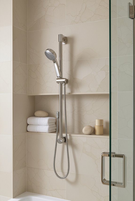 adjustable handheld slide bar shower
