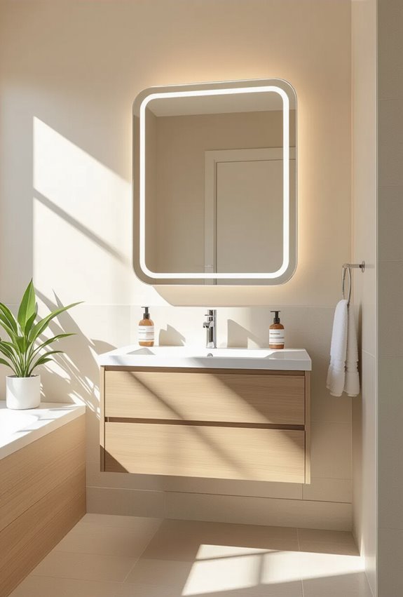 adjustable low height tilt mirrors
