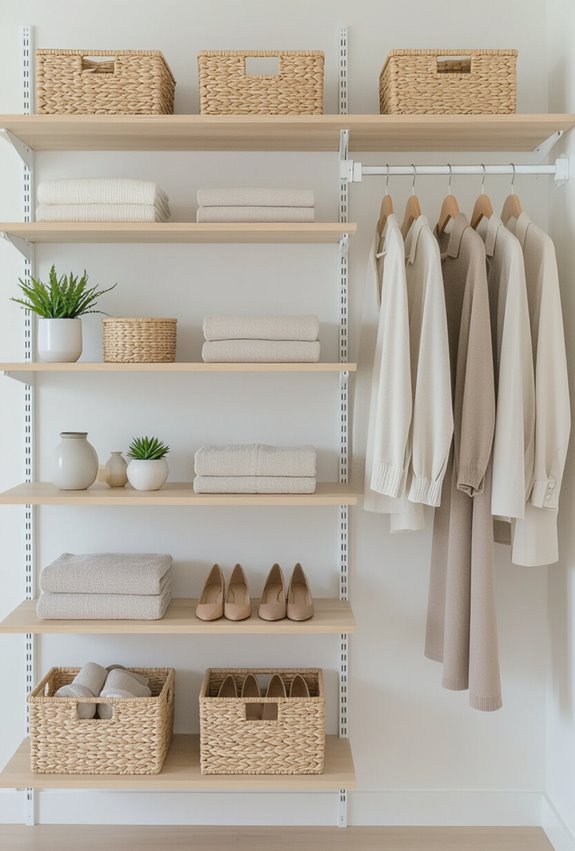 adjustable modular shelving with measurements