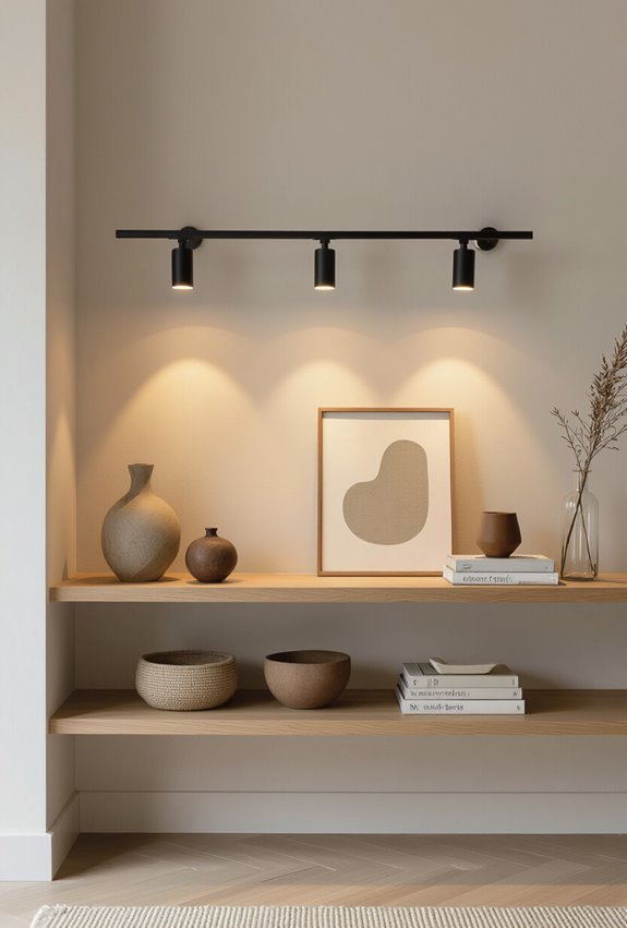 adjustable modular track mounted spotlights