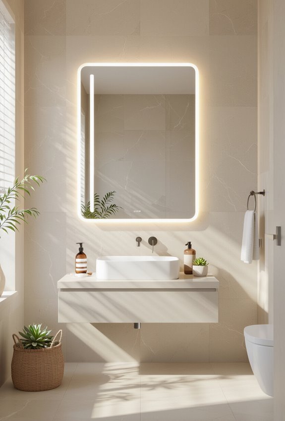 adjustable motion sensor led mirrors
