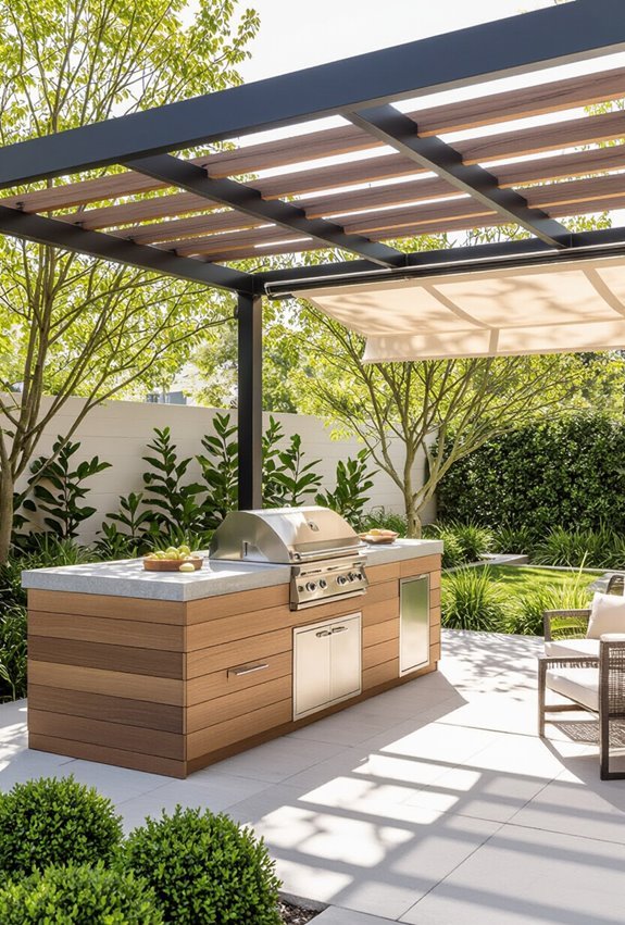 adjustable shade with plants
