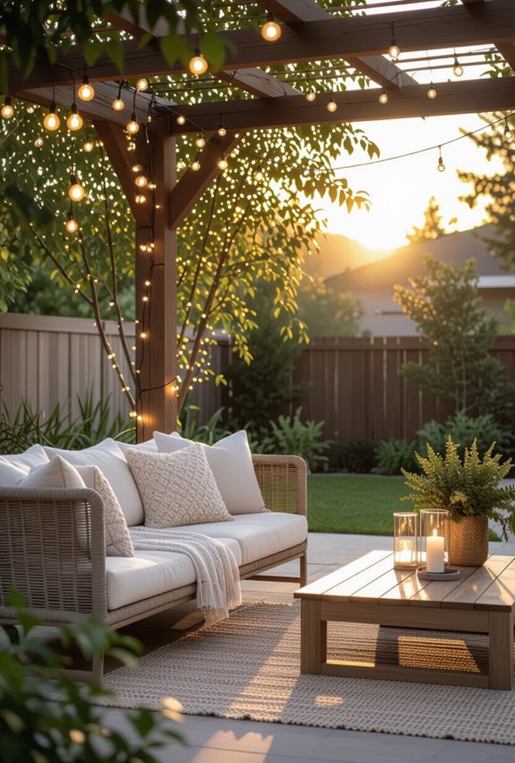 adjustable warm colored string lights