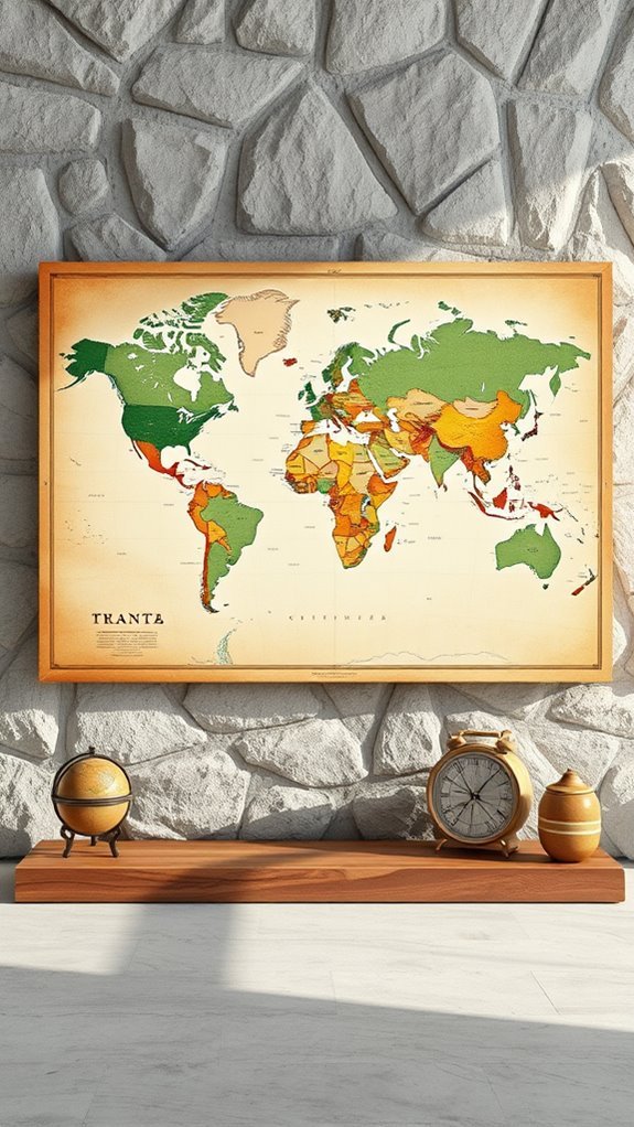 adventure inspired cartographic decor