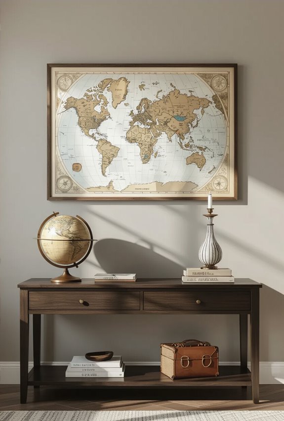 adventure inspired masculine map d cor