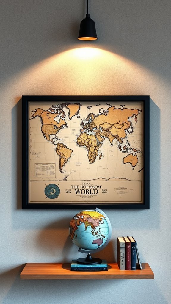 adventure inspired world map decor