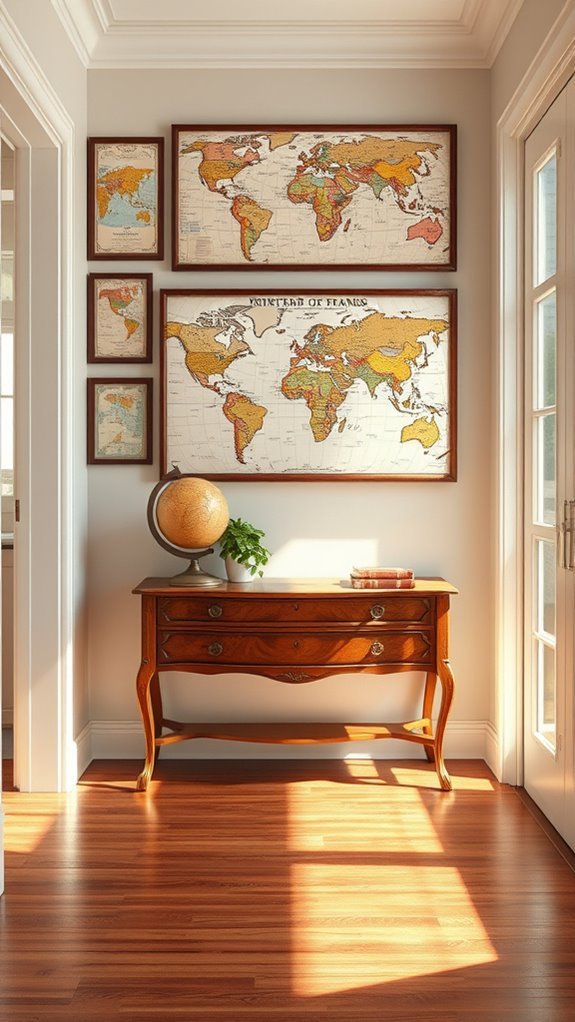 adventurous vintage travel decor