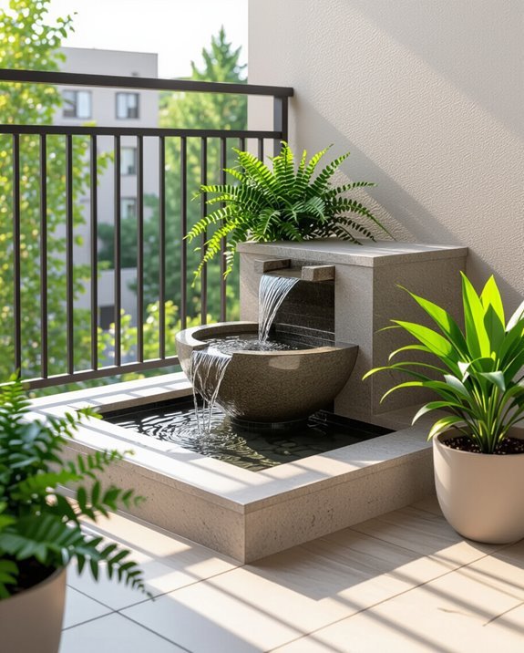 affordable balcony water feature